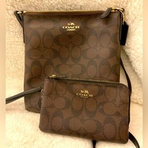Coach mini bag and dual zip wallet